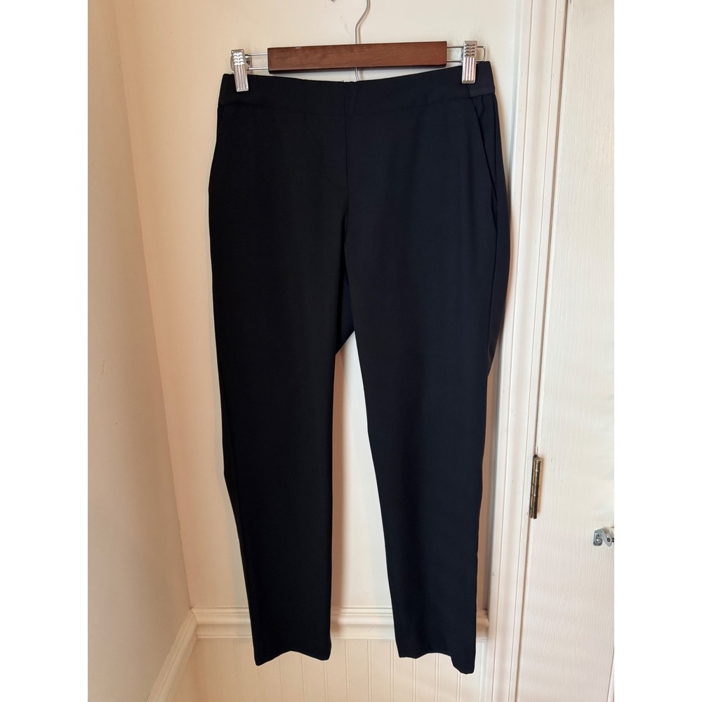 Van Heusen Black Pull On Dress Pants Slim Leg Stretch Trousers 30in 76cms
